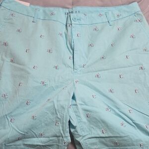 Izod Sky Blue Athletic Shorts with Sailboat Design